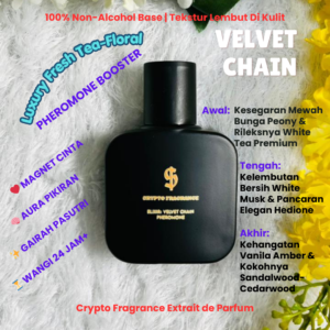 [ELIXIR] Crypto Fragrance Velvet Chain - Jo Malone Peony & White Tea Premium - Parfum Wanita Aura Kalem Anggun Pemikat Pria - Mode Extrait de Pheromone 23+ Ingredients